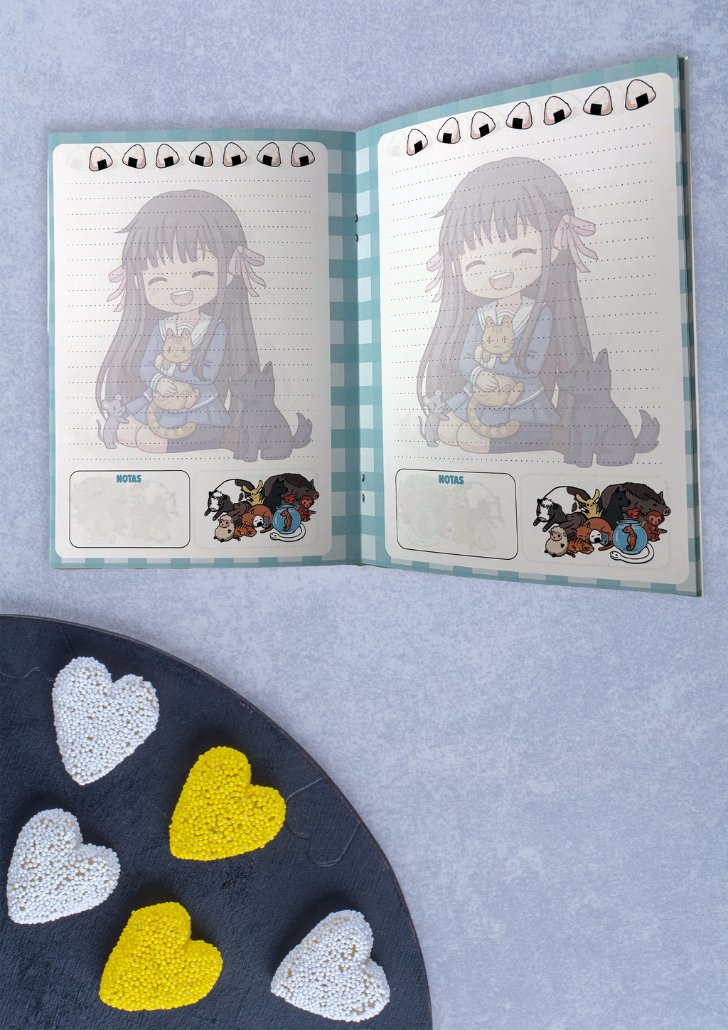 Set de papelería completo inspirado en Fruits Basket