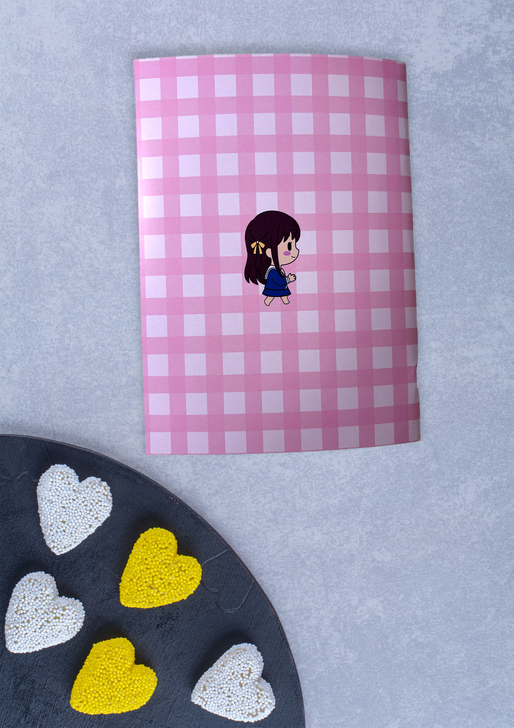 Libreta a5 grapada con diseño interior y exterior inspirado en Fruits Basket