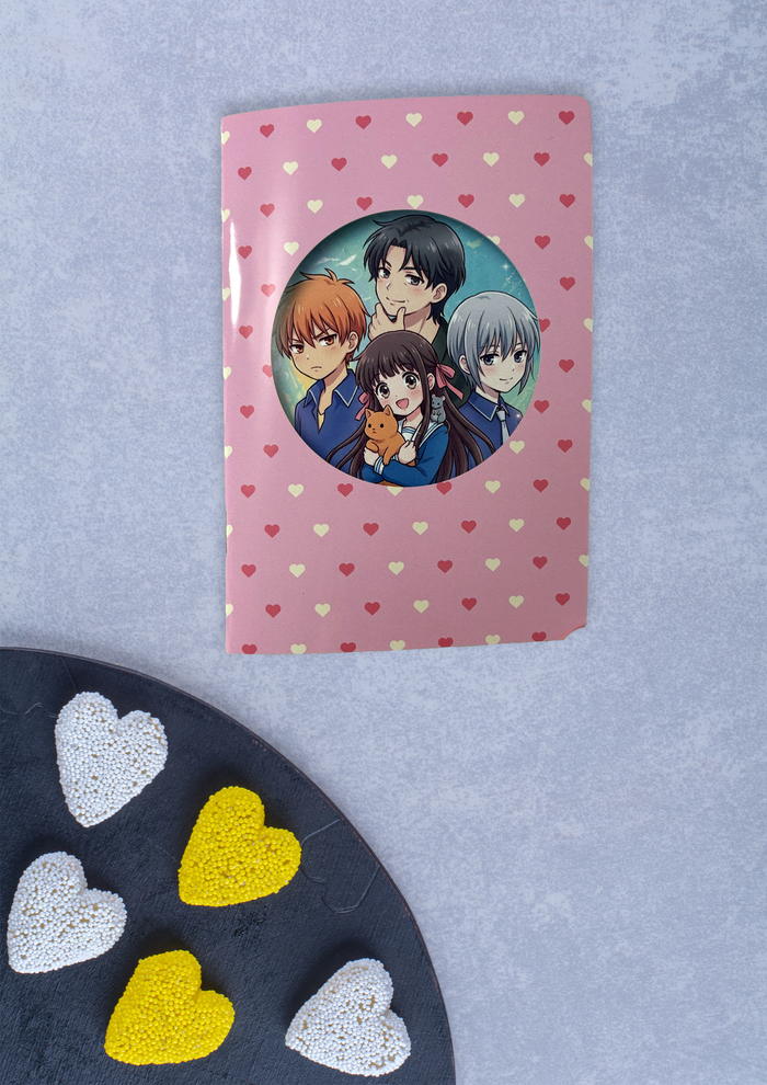 Libreta a6 grapada con interior en blanco inspirada en Fruits Basket