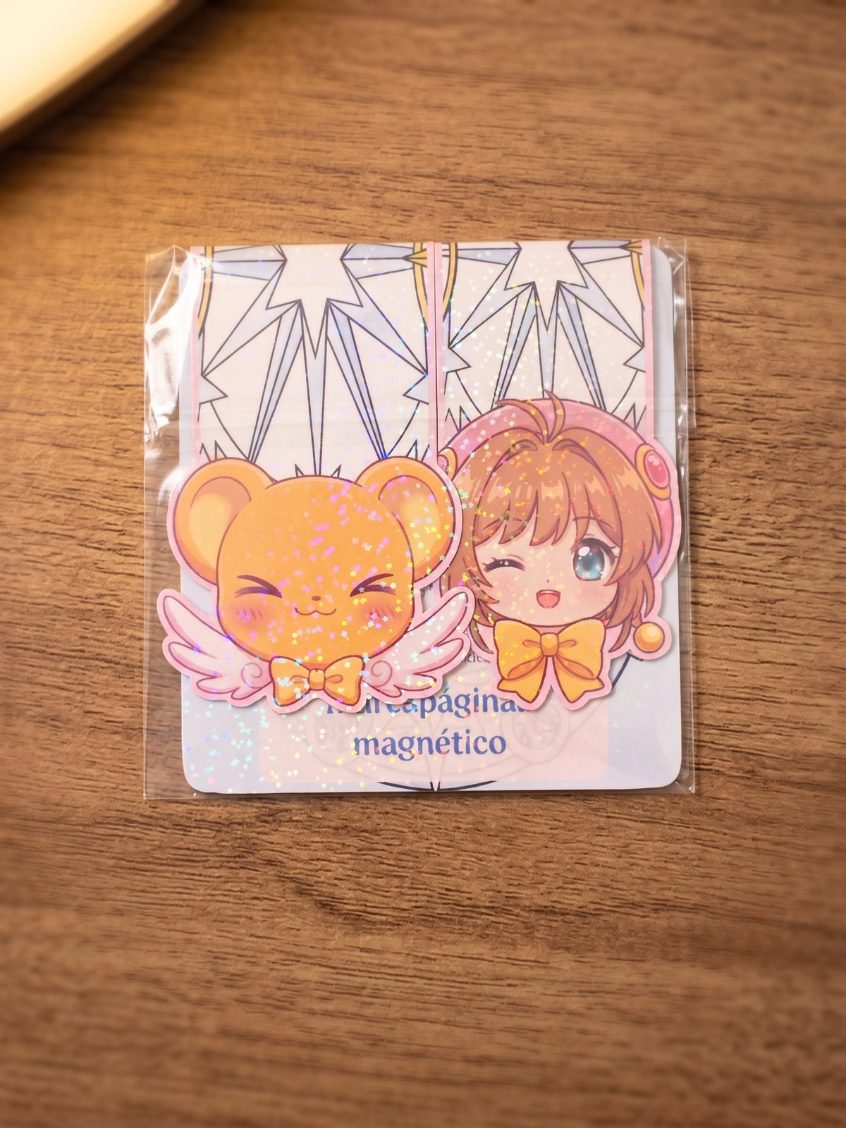 Pack duo de marcapáginas magnéticos holográficos inspirados en Sakura Cardcaptor y Keroberos