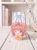 Pack duo de marcapáginas magnéticos holográficos inspirados en Sakura Cardcaptor y Keroberos
