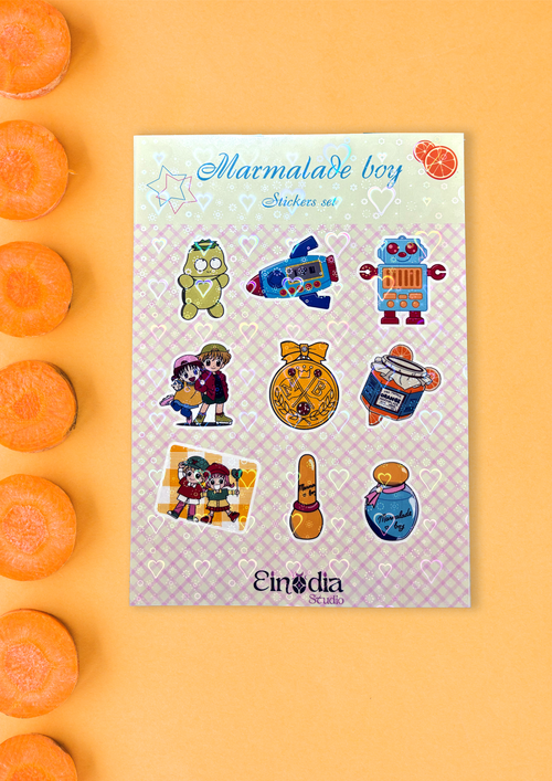 Hoja de Stickers con acabado holográfico de Marmalade Boy