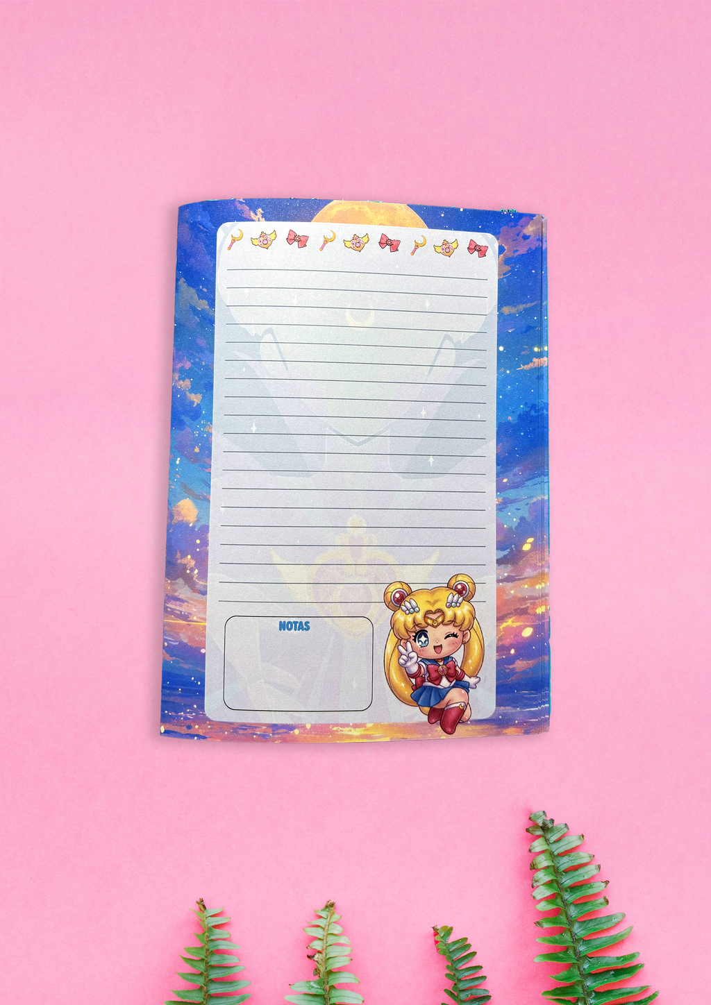 Set completo de papelería inspirado en Sailor Moon