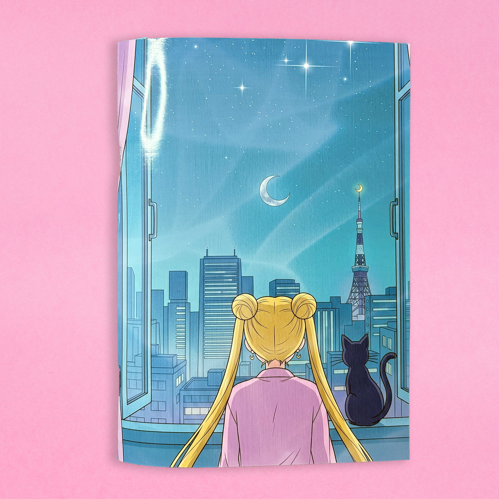 Libreta A5 con diseño interior y exterior inspirado en Sailor Moon