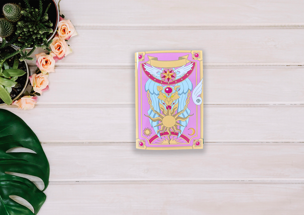Libreta tamaño A6 grapada con interior en blanco inspirada en Sakura Cardcaptor