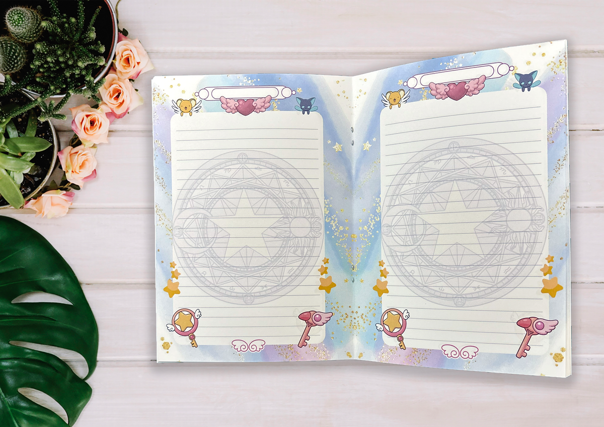 Libreta tamaño A5 grapada inspirada en Sakura Cardcaptor