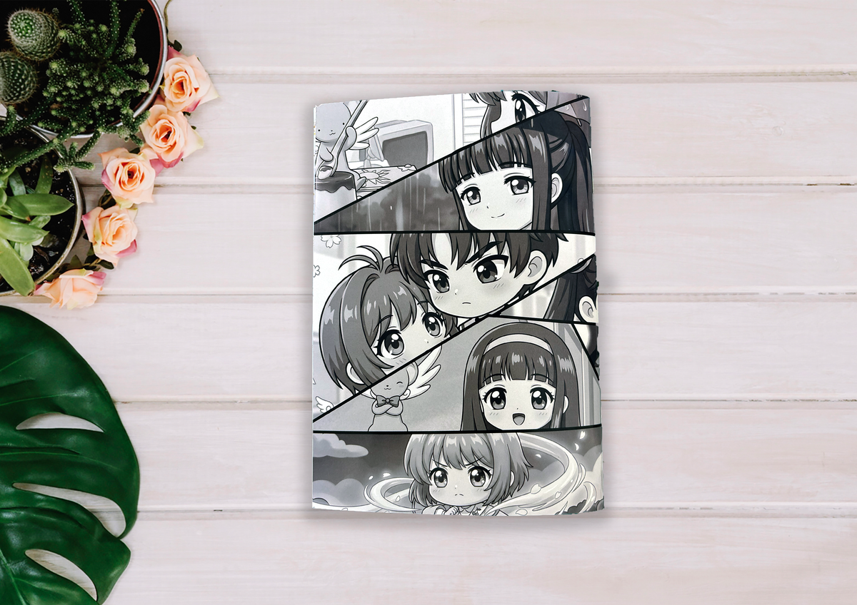 Libreta tamaño A5 grapada inspirada en Sakura Cardcaptor