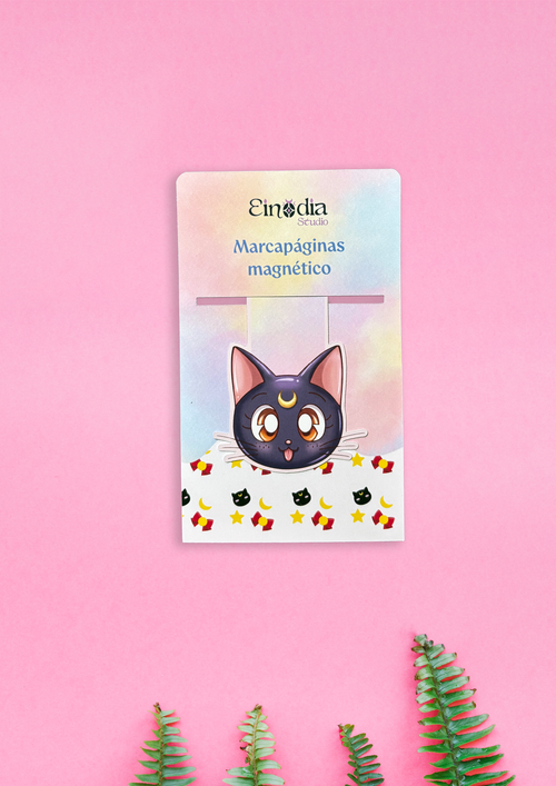 Marcapáginas magnético de Luna inspirado en Sailor Moon