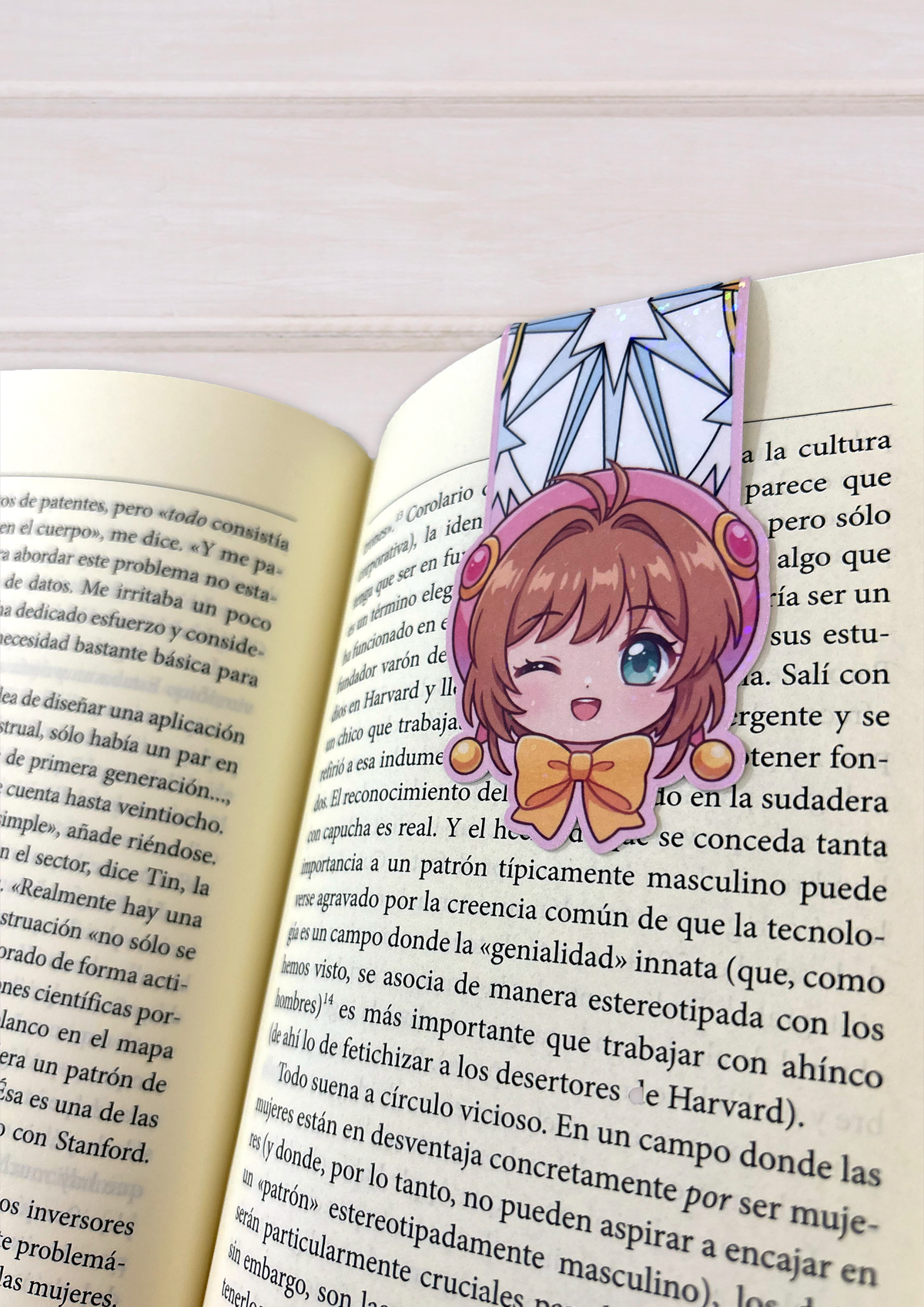 Pack duo de marcapáginas magnéticos holográficos inspirados en Sakura Cardcaptor y Keroberos