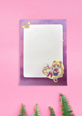 Bloc de notas encolado de escritorio inspirado en Sailor Moon