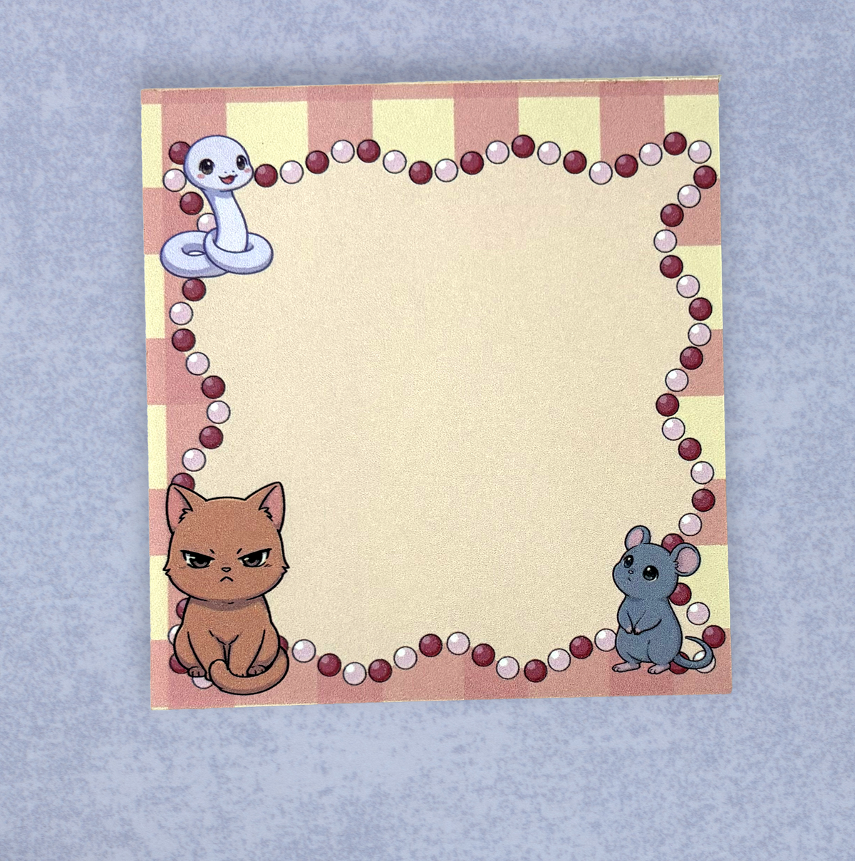 Bloc de notas estilo "memopad" encolado de escritorio inspirado en Fruits Basket