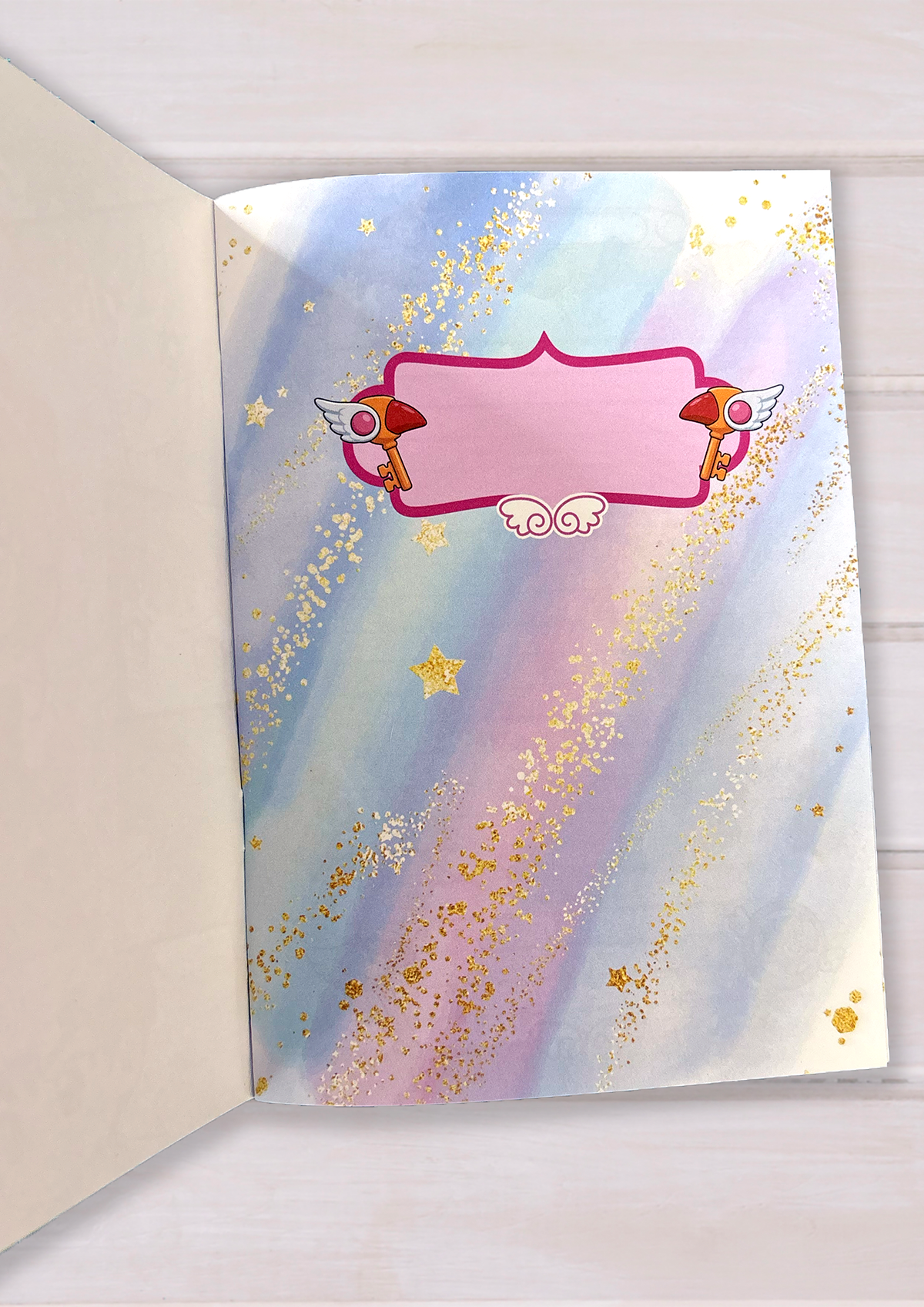 Libreta tamaño A5 grapada inspirada en Sakura Cardcaptor