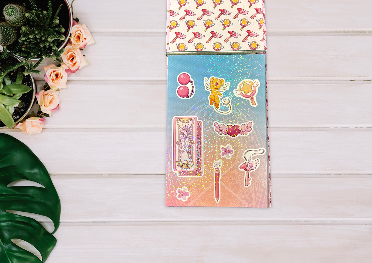Libreta de Stickers holográficos inspirados en Sakura Cardcaptor