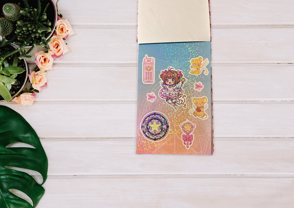 Libreta de Stickers holográficos inspirados en Sakura Cardcaptor