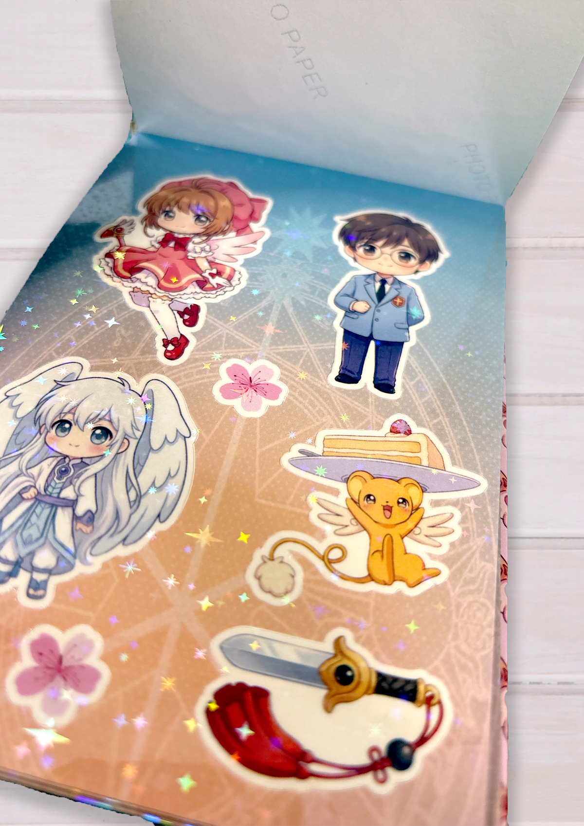 Libreta de Stickers holográficos inspirados en Sakura Cardcaptor